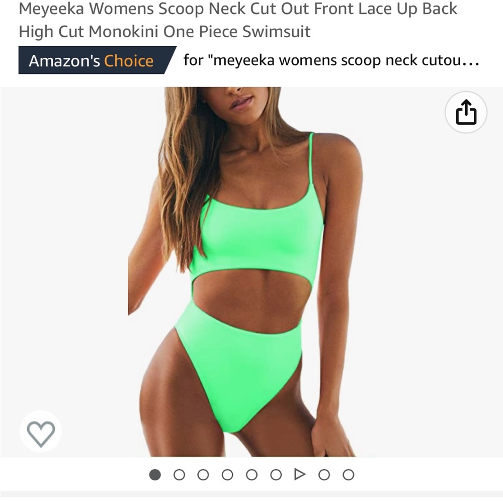 Lime Green Cutout One Piece Swimsuit